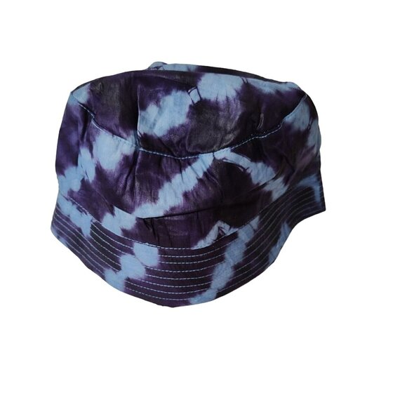 Meji Meji Blue Tie Dye Bucket Hat Men Size S Cotton Silk Blend NEW - Picture 2 of 8